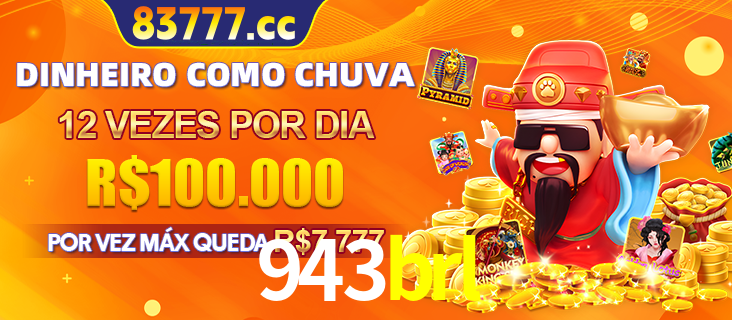 Banner do programa de recompensas Recomende para amigos do 943brl, detalhando os bônus por convidar amigos, com prêmios que chegam a R$288.888.