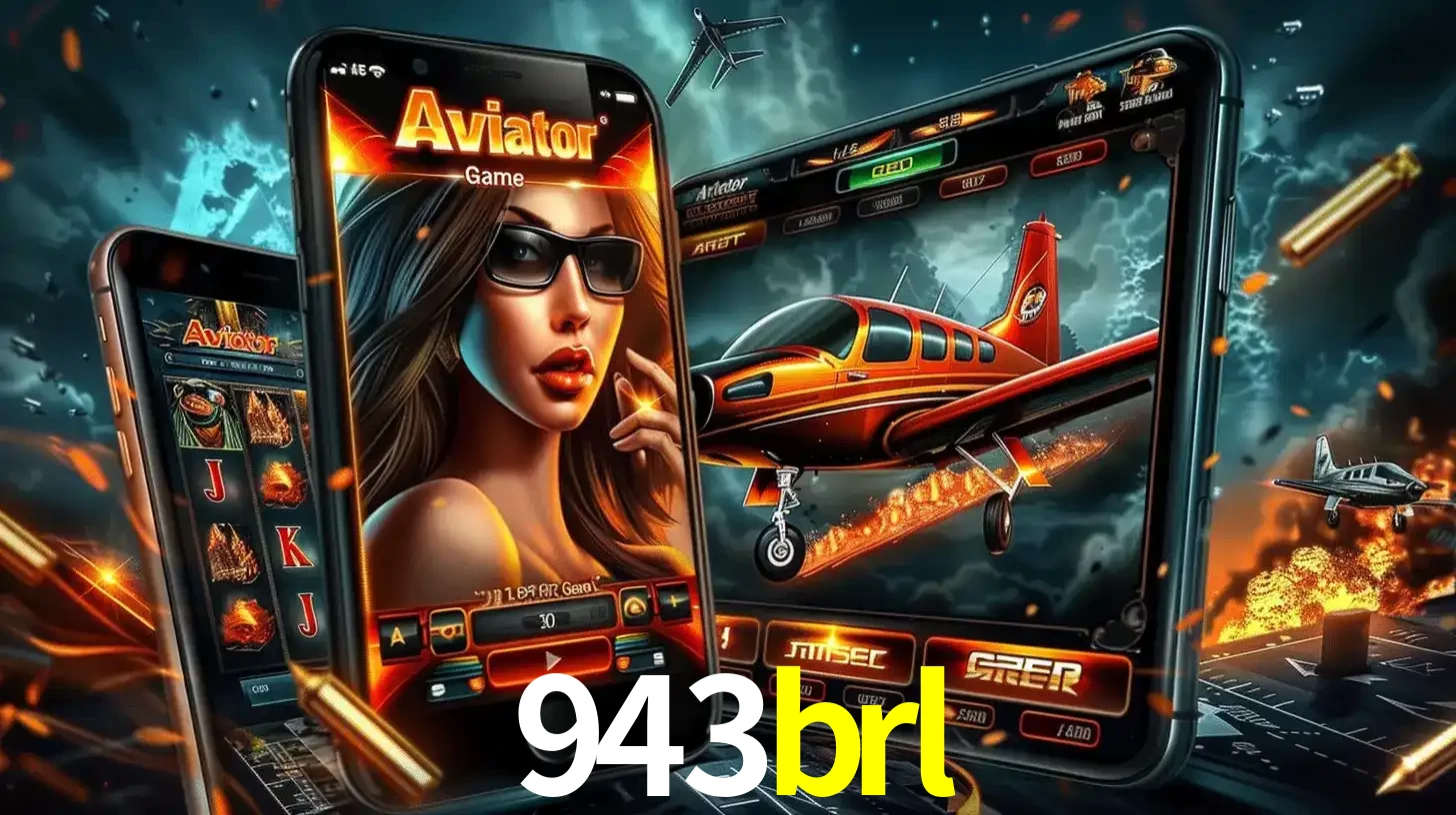 O popular jogo de apostas Aviator exibido em vários celulares e tablets, mostrando a interface emocionante e a ação de voo disponíveis para jogar agora no 943brl.