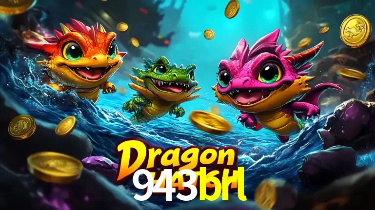 Arte promocional do jogo Dragon Hatch com três adoráveis dragões bebês nadando entre moedas de ouro, um dos slots mais divertidos para jogar no cassino 943brl.