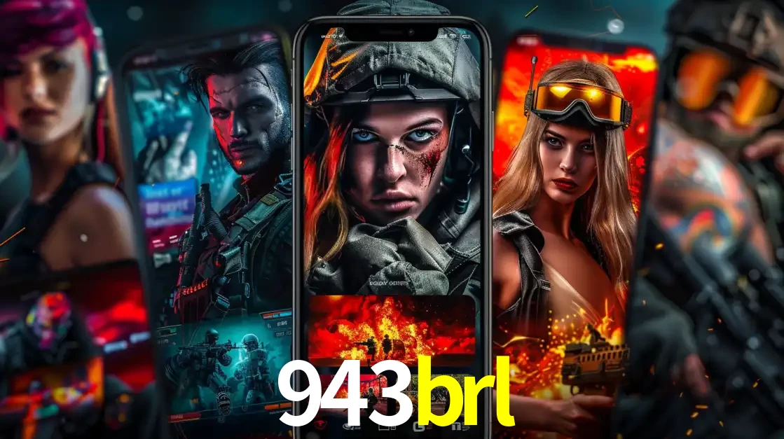 Montagem de telas de celular mostrando diversos personagens, masculinos e femininos, de um jogo de tiro, ilustrando a diversidade de equipes de e-sports para apostar no 943brl.